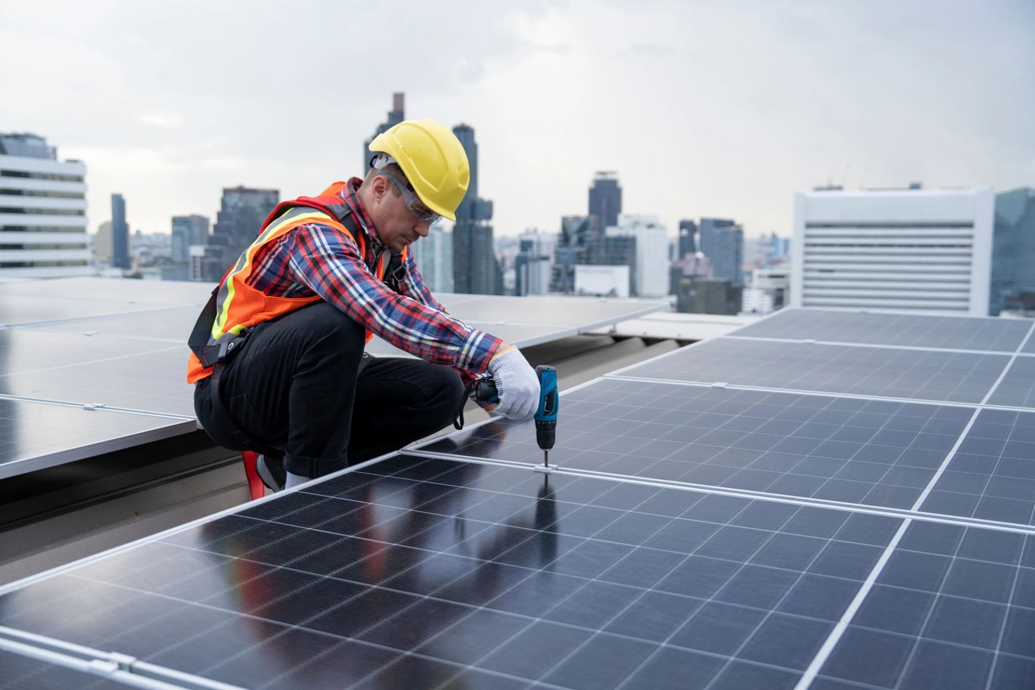 Solar Panel Worker